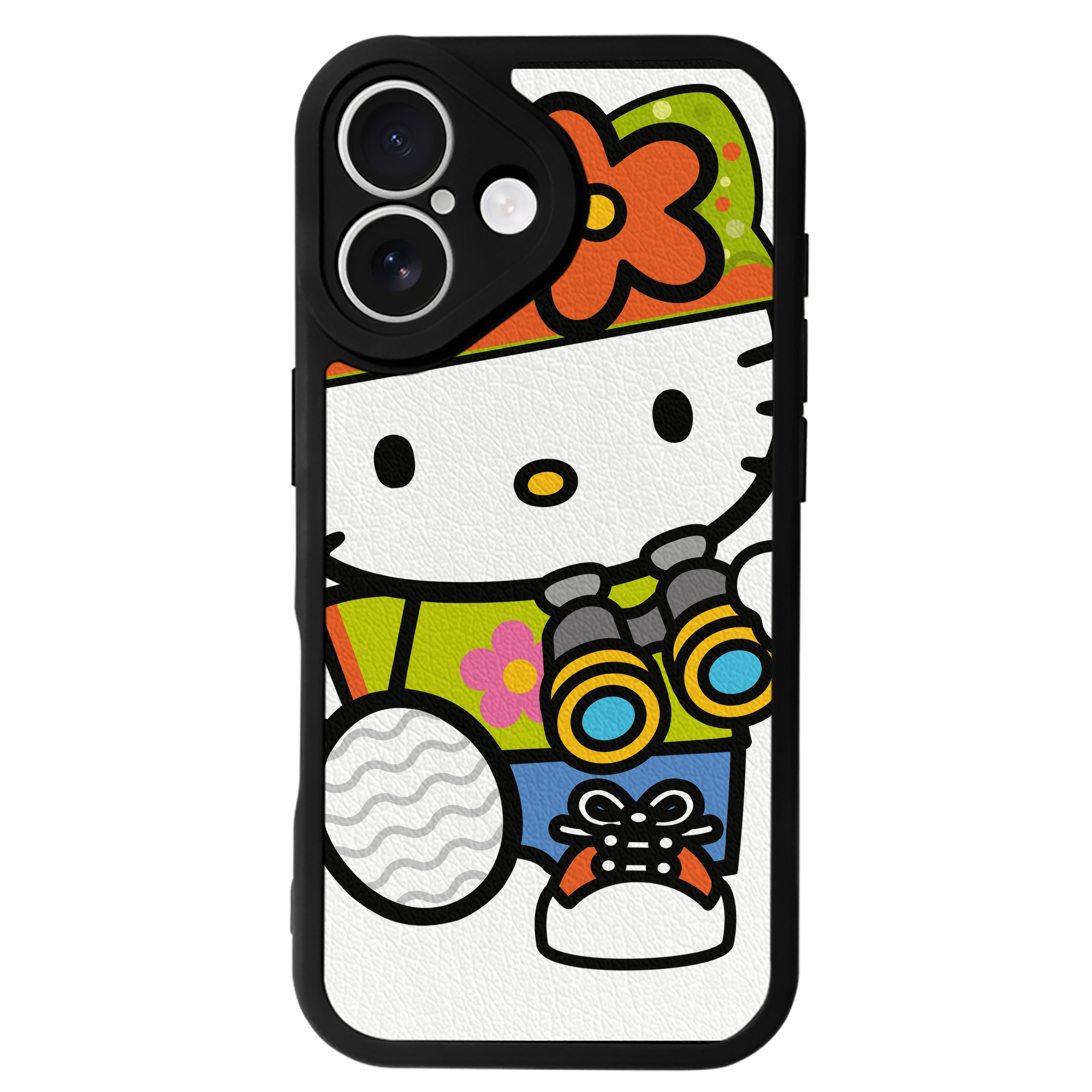 （画像用） Hello Kitty ハローキティ 【iPhone 16シリーズ対応】シリコンスマホケース（レザー調） 材質：シリコン